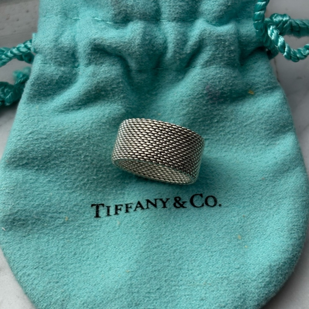 Tiffany & Co. Textured Silver Band (Rare)